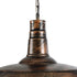 GloboStar® BARN 01045 Vintage Κρεμαστό Φωτιστικό Καμπάνα Μονόφωτο 1 x E27 IP20 Χάλκινο Μέταλλο Μ46 x Π46 x Υ36cm - ledmania.gr