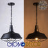 GloboStar® BARN 01048 Vintage Industrial Κρεμαστό Φωτιστικό Οροφής Μονόφωτο 1 x E27 Μαύρο Μεταλλικό Καμπάνα Φ46 x Y25cm - ledmania.gr