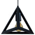 GloboStar® TRIANGLE 01063 Μοντέρνο Κρεμαστό Φωτιστικό Οροφής Μονόφωτο 1 x E27 Μαύρο Μεταλλικό Πλέγμα Φ25 x Y21cm - ledmania.gr