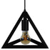 GloboStar® TRIANGLE 01063 Μοντέρνο Κρεμαστό Φωτιστικό Οροφής Μονόφωτο 1 x E27 Μαύρο Μεταλλικό Πλέγμα Φ25 x Y21cm - ledmania.gr