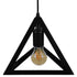 GloboStar® TRIANGLE 01063 Μοντέρνο Κρεμαστό Φωτιστικό Οροφής Μονόφωτο 1 x E27 Μαύρο Μεταλλικό Πλέγμα Φ25 x Y21cm - ledmania.gr