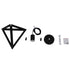 GloboStar® TRIANGLE 01063 Μοντέρνο Κρεμαστό Φωτιστικό Οροφής Μονόφωτο 1 x E27 Μαύρο Μεταλλικό Πλέγμα Φ25 x Y21cm - ledmania.gr