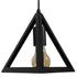 GloboStar® TRIANGLE 01063 Μοντέρνο Κρεμαστό Φωτιστικό Οροφής Μονόφωτο 1 x E27 Μαύρο Μεταλλικό Πλέγμα Φ25 x Y21cm - ledmania.gr