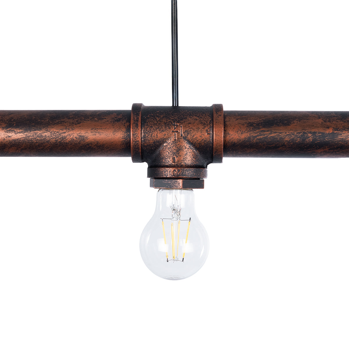 GLOBOSTAR® CANAL 01070 Vintage Κρεμαστό Φωτιστικό Οροφής με Ντουί 5 x E27 AC 220-240V IP20 - Χάλκινο Εφέ Σκουριάς - Μ88 x Π5 x Υ7cm - ledmania.gr