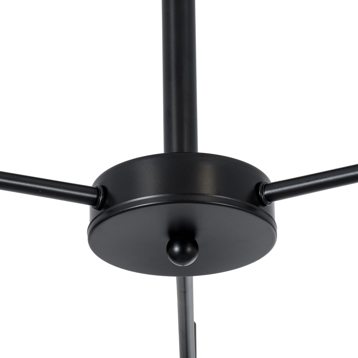 GloboStar® LUNA 01087 Μοντέρνο Φωτιστικό Οροφής Τριφωτο 3 x E27 AC220-240V IP20 - Φ45 x Υ40cm - Μαύρο Μεταλλικό με Λευκό Γυαλί Καμπάνα - ledmania.gr