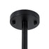 GloboStar® LUNA 01087 Μοντέρνο Φωτιστικό Οροφής Τριφωτο 3 x E27 AC220-240V IP20 - Φ45 x Υ40cm - Μαύρο Μεταλλικό με Λευκό Γυαλί Καμπάνα - ledmania.gr