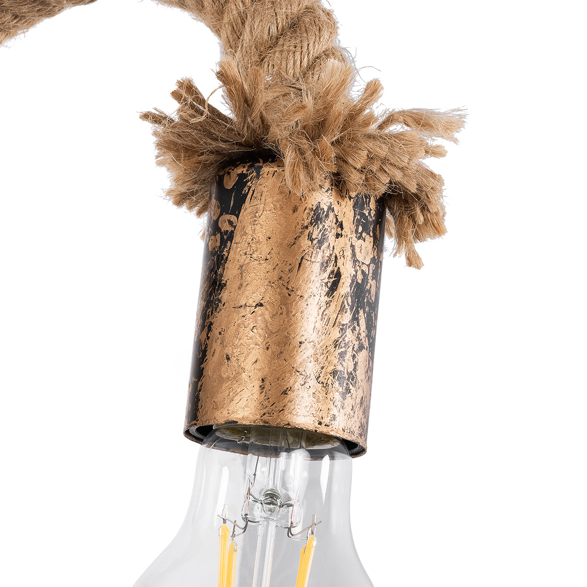 GLOBOSTAR® DAKER 01126 Vintage Φωτιστικό Τοίχου - Απλίκα με Ντουί 1 x E27 AC 220-240V IP20 - Χάλκινο Εφέ Σκουριάς & Μπεζ - Μ10 x Π22 x Υ15cm - ledmania.gr