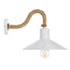 GLOBOSTAR® VINSA 01130 Boho Φωτιστικό Τοίχου - Απλίκα με Ντουί 1 x E27 AC 220-240V IP20 - Λευκό & Μπεζ - Μ37.5 x Π26.7 x Υ25cm - ledmania.gr