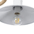 GLOBOSTAR® VINSA 01130 Boho Φωτιστικό Τοίχου - Απλίκα με Ντουί 1 x E27 AC 220-240V IP20 - Λευκό & Μπεζ - Μ37.5 x Π26.7 x Υ25cm - ledmania.gr