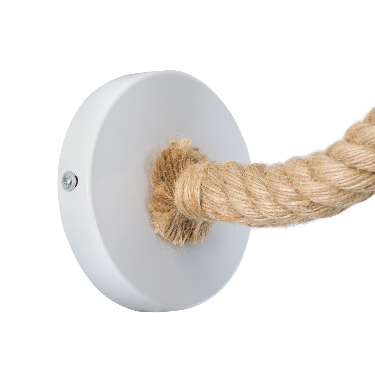 GLOBOSTAR® VINSA 01130 Boho Φωτιστικό Τοίχου - Απλίκα με Ντουί 1 x E27 AC 220-240V IP20 - Λευκό & Μπεζ - Μ37.5 x Π26.7 x Υ25cm - ledmania.gr