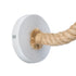 GLOBOSTAR® VINSA 01130 Boho Φωτιστικό Τοίχου - Απλίκα με Ντουί 1 x E27 AC 220-240V IP20 - Λευκό & Μπεζ - Μ37.5 x Π26.7 x Υ25cm - ledmania.gr