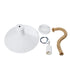 GLOBOSTAR® VINSA 01130 Boho Φωτιστικό Τοίχου - Απλίκα με Ντουί 1 x E27 AC 220-240V IP20 - Λευκό & Μπεζ - Μ37.5 x Π26.7 x Υ25cm - ledmania.gr