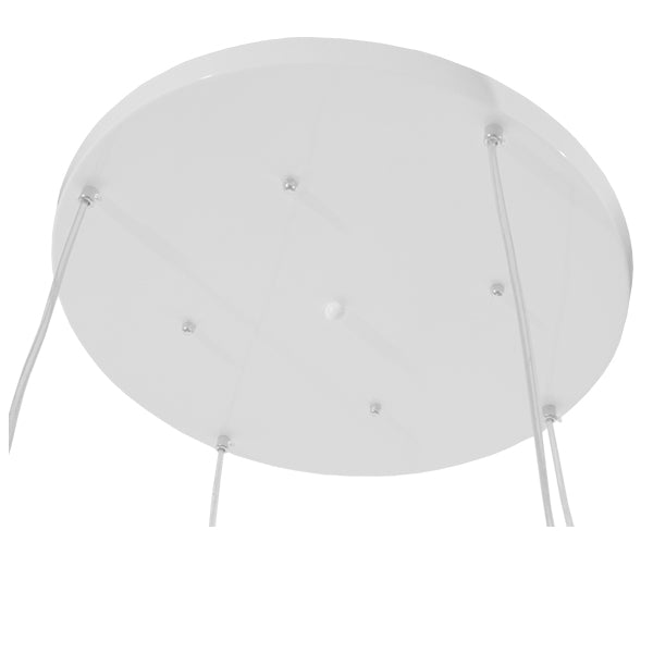 GloboStar® DORI 01144 Μοντέρνο Κρεμαστό Φωτιστικό Οροφής Πολύφωτο 4 x E27 Λευκό Γυάλινο Φ75 x Y52cm - ledmania.gr