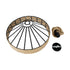 GloboStar® POLI 01147 Vintage Κρεμαστό Φωτιστικό Καμπάνα Μονόφωτο 1 x E27 IP20 Μαύρο Μέταλλο με Μπεζ Σχοινί Μ40 x Π40 x Υ32cm - ledmania.gr
