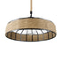 GloboStar® POLI 01147 Vintage Κρεμαστό Φωτιστικό Καμπάνα Μονόφωτο 1 x E27 IP20 Μαύρο Μέταλλο με Μπεζ Σχοινί Μ40 x Π40 x Υ32cm - ledmania.gr