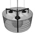GLOBOSTAR® KEVIA 01150 Μοντέρνο Κρεμαστό Φωτιστικό Οροφής με Ντουί 1 x E27 AC 220-240V IP20 - Μαύρο & Λευκό - Μ40 x Π40 x Υ17.5cm - ledmania.gr