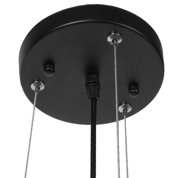 GLOBOSTAR® KEVIA 01150 Μοντέρνο Κρεμαστό Φωτιστικό Οροφής με Ντουί 1 x E27 AC 220-240V IP20 - Μαύρο & Λευκό - Μ40 x Π40 x Υ17.5cm - ledmania.gr