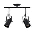 GLOBOSTAR® HOLLYWOOD 01154 Vintage Φωτιστικό Οροφής με Ντουί 2 x E27 AC 220-240V IP20 - Μαύρο - Μ45 x Π15 x Υ40cm - ledmania.gr