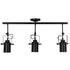 GLOBOSTAR® HOLLYWOOD 01155 Vintage Φωτιστικό Οροφής με Ντουί 3 x E27 AC 220-240V IP20 - Μαύρο - Μ13 x Π78 x Υ38cm - ledmania.gr