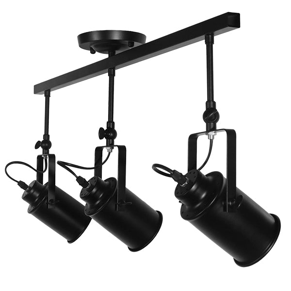 GLOBOSTAR® HOLLYWOOD 01155 Vintage Φωτιστικό Οροφής με Ντουί 3 x E27 AC 220-240V IP20 - Μαύρο - Μ13 x Π78 x Υ38cm - ledmania.gr