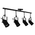 GLOBOSTAR® HOLLYWOOD 01156 Vintage Φωτιστικό Οροφής με Ντουί 4 x E27 AC 220-240V IP20 - Μαύρο - Μ13 x Π110 x Υ38cm - ledmania.gr