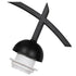 GloboStar® ISEN 01157 Μοντέρνο Επιτοίχιο Φωτιστικό Απλίκα Μονόφωτο 1 x E27 IP20 Μαύρο Μέταλλο με Λευκό Γυαλί - Μ24 x Π15 x Υ27cm - ledmania.gr