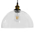 GloboStar® WICKHAM 01171 Vintage Κρεμαστό Φωτιστικό Καμπάνα Μονόφωτο 1 x E27 IP20 Διάφανο Γυαλί με Μαύρο & Χρυσό Μέταλλο Μ30 x Π30 x Y25cm - ledmania.gr