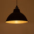 GloboStar® LOUVE 01176 Vintage Κρεμαστό Φωτιστικό Καμπάνα Μονόφωτο 1 x E27 IP20 Μαύρο & Ασημί Μέταλλο - Μ40 x Π40 x Y30cm - ledmania.gr