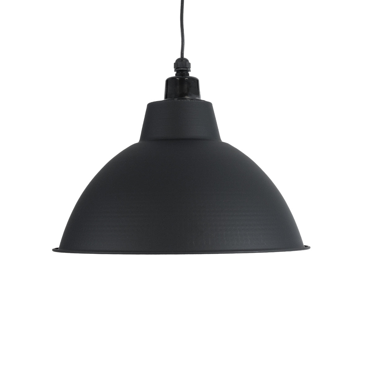 GloboStar® LOUVE 01176 Vintage Κρεμαστό Φωτιστικό Καμπάνα Μονόφωτο 1 x E27 IP20 Μαύρο & Ασημί Μέταλλο - Μ40 x Π40 x Y30cm - ledmania.gr