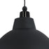 GloboStar® LOUVE 01176 Vintage Κρεμαστό Φωτιστικό Καμπάνα Μονόφωτο 1 x E27 IP20 Μαύρο & Ασημί Μέταλλο - Μ40 x Π40 x Y30cm - ledmania.gr