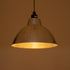 GloboStar® LOUVE 01178 Vintage Κρεμαστό Φωτιστικό Καμπάνα Μονόφωτο 1 x E27 IP20 Ασημί & Μαύρο Μέταλλο - Μ40 x Π40 x Y30cm - ledmania.gr