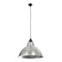 GloboStar® LOUVE 01178 Vintage Κρεμαστό Φωτιστικό Καμπάνα Μονόφωτο 1 x E27 IP20 Ασημί & Μαύρο Μέταλλο - Μ40 x Π40 x Y30cm - ledmania.gr