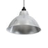 GloboStar® LOUVE 01178 Vintage Κρεμαστό Φωτιστικό Καμπάνα Μονόφωτο 1 x E27 IP20 Ασημί & Μαύρο Μέταλλο - Μ40 x Π40 x Y30cm - ledmania.gr