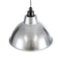 GloboStar® LOUVE 01178 Vintage Κρεμαστό Φωτιστικό Καμπάνα Μονόφωτο 1 x E27 IP20 Ασημί & Μαύρο Μέταλλο - Μ40 x Π40 x Y30cm - ledmania.gr