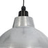 GloboStar® LOUVE 01178 Vintage Κρεμαστό Φωτιστικό Καμπάνα Μονόφωτο 1 x E27 IP20 Ασημί & Μαύρο Μέταλλο - Μ40 x Π40 x Y30cm - ledmania.gr
