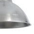 GloboStar® LOUVE 01178 Vintage Κρεμαστό Φωτιστικό Καμπάνα Μονόφωτο 1 x E27 IP20 Ασημί & Μαύρο Μέταλλο - Μ40 x Π40 x Y30cm - ledmania.gr