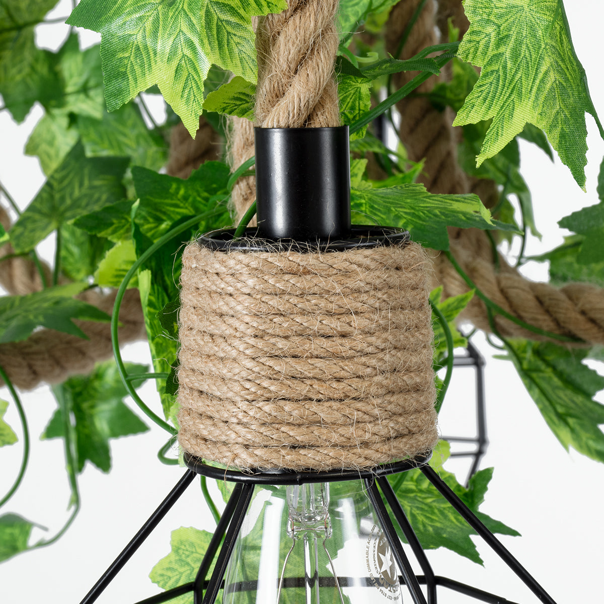 GLOBOSTAR® HELLET 01193 Vintage Κρεμαστό Φωτιστικό Οροφής με Ντουί 6 x E27 AC 220-240V IP20 - Μαύρο & Πράσινο - Μ72 x Π72 x Υ80cm - ledmania.gr