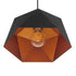 GloboStar® HEXAGON 01194 Μοντέρνο Κρεμαστό Φωτιστικό Οροφής Μονόφωτο Μαύρο - Χρυσό Μεταλλικό Καμπάνα Φ25 x Υ15cm - ledmania.gr