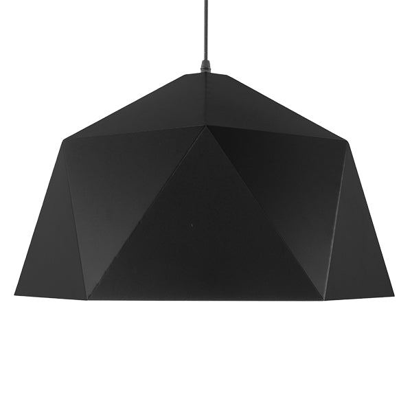GloboStar® HEXAGON 01195 Μοντέρνο Κρεμαστό Φωτιστικό Καμπάνα Μονόφωτο 1 x E27 IP20 Μαύρο & Χρυσό Μέταλλο - Μ46 x Π46 x Υ25cm - ledmania.gr