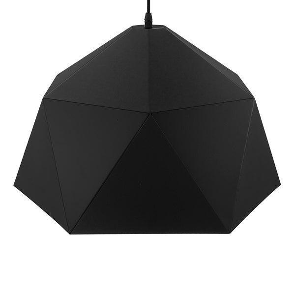 GloboStar® HEXAGON 01195 Μοντέρνο Κρεμαστό Φωτιστικό Καμπάνα Μονόφωτο 1 x E27 IP20 Μαύρο & Χρυσό Μέταλλο - Μ46 x Π46 x Υ25cm - ledmania.gr
