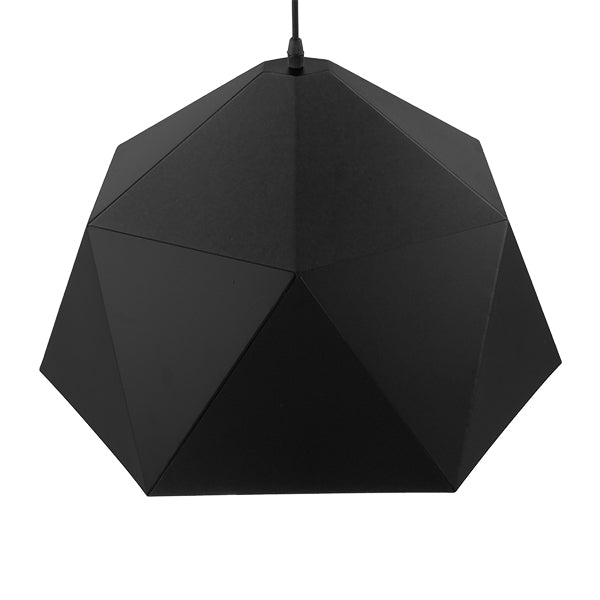 GloboStar® HEXAGON 01195 Μοντέρνο Κρεμαστό Φωτιστικό Καμπάνα Μονόφωτο 1 x E27 IP20 Μαύρο & Χρυσό Μέταλλο - Μ46 x Π46 x Υ25cm - ledmania.gr