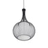 GLOBOSTAR® LILY 01198 Μοντέρνο Κρεμαστό Φωτιστικό Οροφής με Ντουί 1 x E27 AC 220-240V IP20 - Μαύρο & Λευκό - Μ30 x Π30 x Υ50cm - ledmania.gr