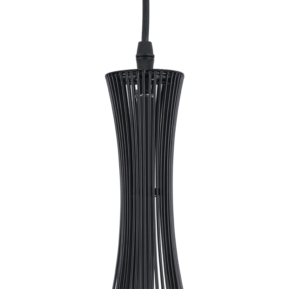 GLOBOSTAR® LILY 01198 Μοντέρνο Κρεμαστό Φωτιστικό Οροφής με Ντουί 1 x E27 AC 220-240V IP20 - Μαύρο & Λευκό - Μ30 x Π30 x Υ50cm - ledmania.gr