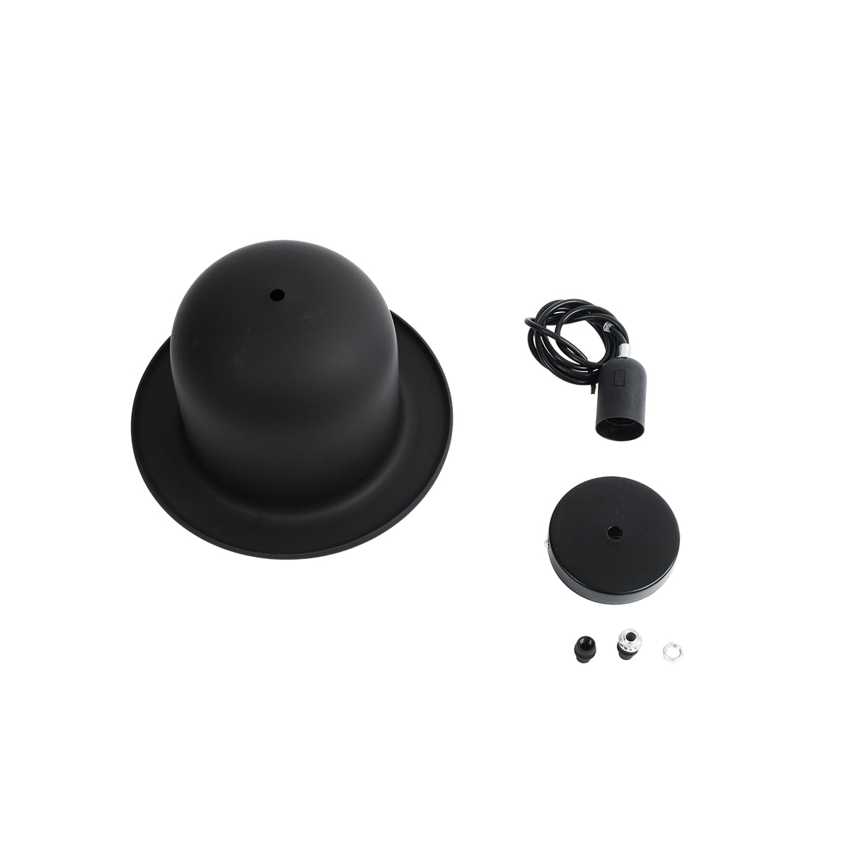 GloboStar® CHARLO 01214 Vintage Κρεμαστό Φωτιστικό Καμπάνα Μονόφωτο 1 x E27 IP20 Μαύρο & Χρυσό Μέταλλο - Μ26 x Π26 x Υ16cm - ledmania.gr