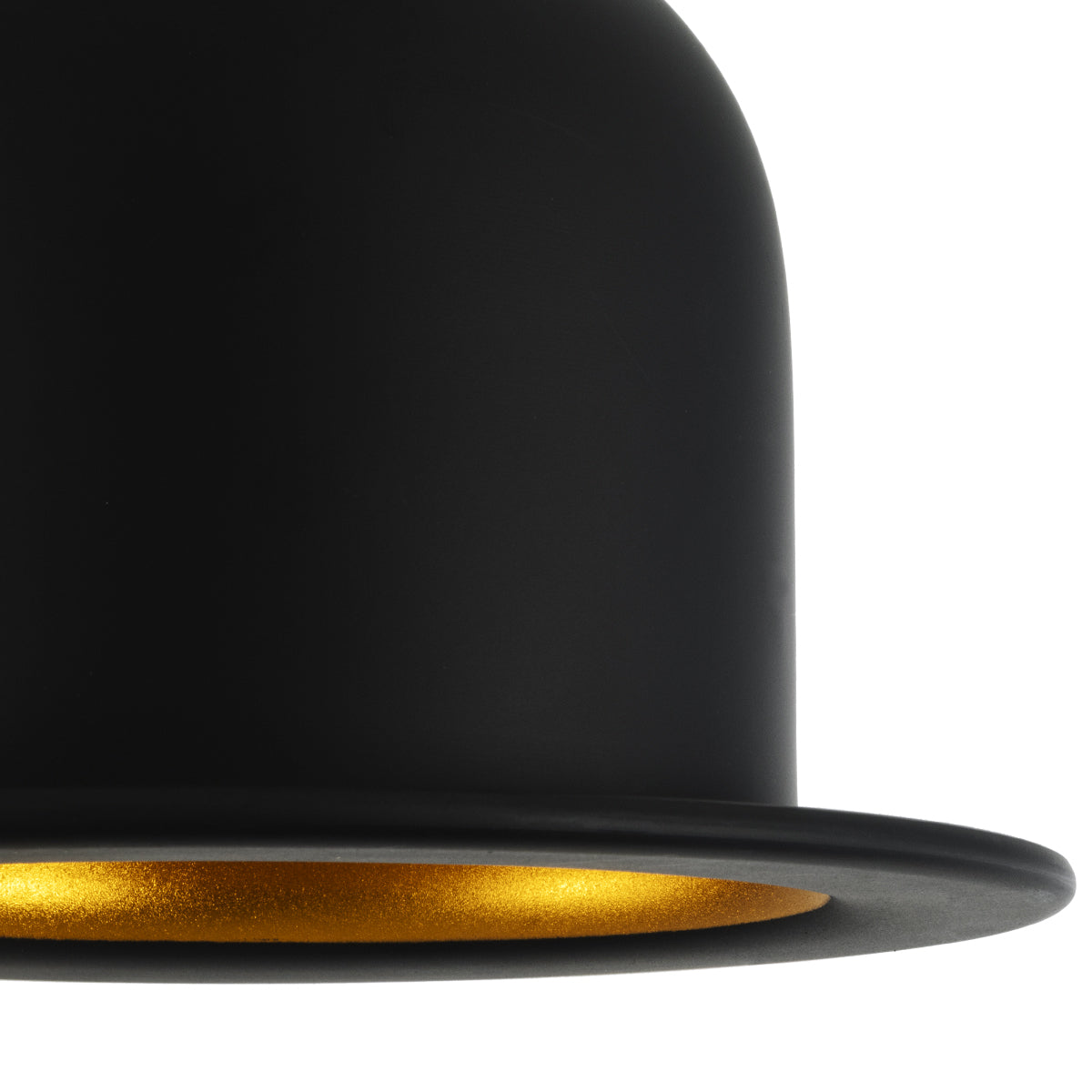 GloboStar® CHARLO 01214 Vintage Κρεμαστό Φωτιστικό Καμπάνα Μονόφωτο 1 x E27 IP20 Μαύρο & Χρυσό Μέταλλο - Μ26 x Π26 x Υ16cm - ledmania.gr