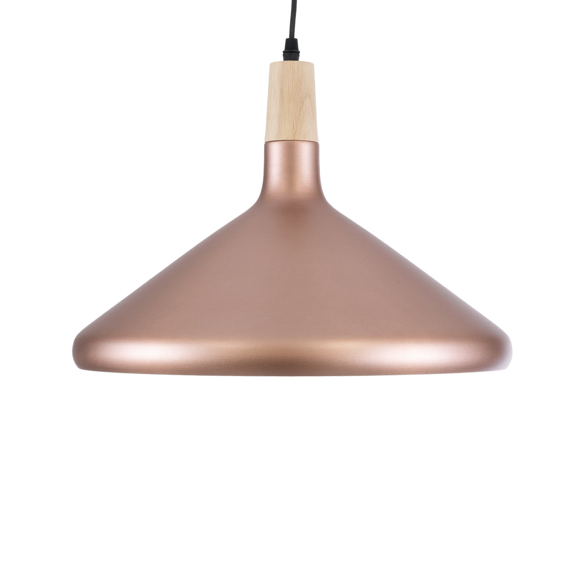 GloboStar® FERCLA 01223 Μοντέρνο Κρεμαστό Φωτιστικό Καμπάνα Μονόφωτο 1 x E27 IP20 Χάλκινο & Λευκό Μέταλλο - Μ40 x Π40 x Υ30cm - ledmania.gr
