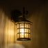 GloboStar® PHAROS 01228 Vintage Επιτοίχιο Φωτιστικό Απλίκα Μονόφωτο 1 x E27 IP20 Mπρούτζινο Μέταλλο με Μελί Γυαλί - Μ17 x Π19 x Υ29cm - ledmania.gr