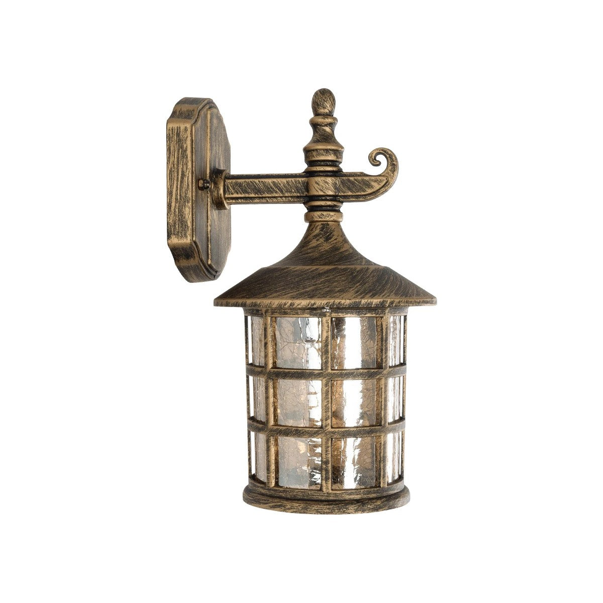 GloboStar® PHAROS 01228 Vintage Επιτοίχιο Φωτιστικό Απλίκα Μονόφωτο 1 x E27 IP20 Mπρούτζινο Μέταλλο με Μελί Γυαλί - Μ17 x Π19 x Υ29cm - ledmania.gr