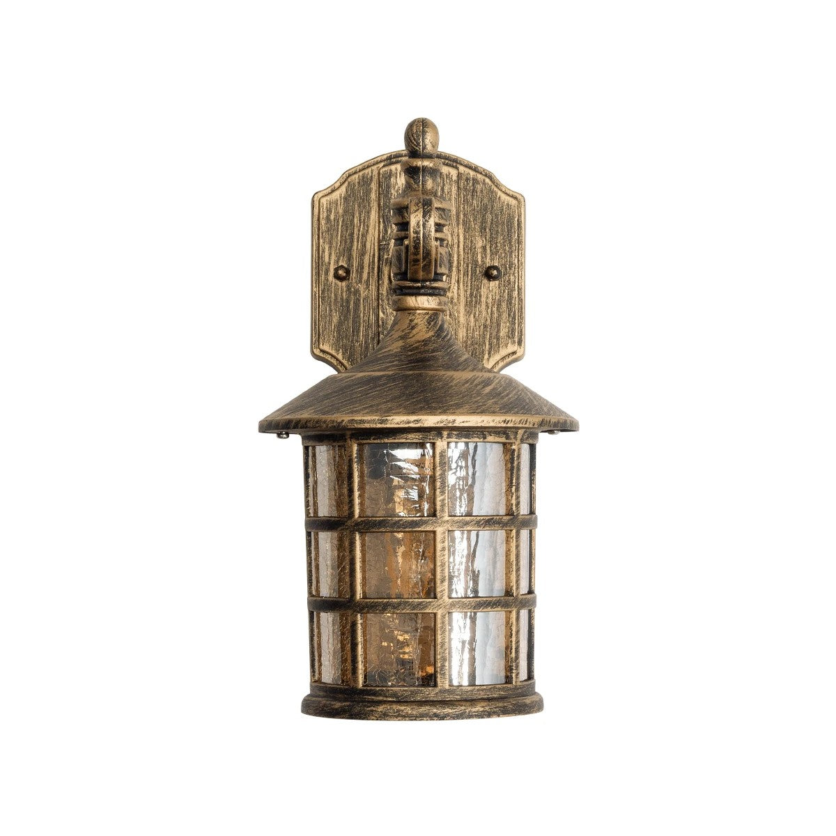 GloboStar® PHAROS 01228 Vintage Επιτοίχιο Φωτιστικό Απλίκα Μονόφωτο 1 x E27 IP20 Mπρούτζινο Μέταλλο με Μελί Γυαλί - Μ17 x Π19 x Υ29cm - ledmania.gr