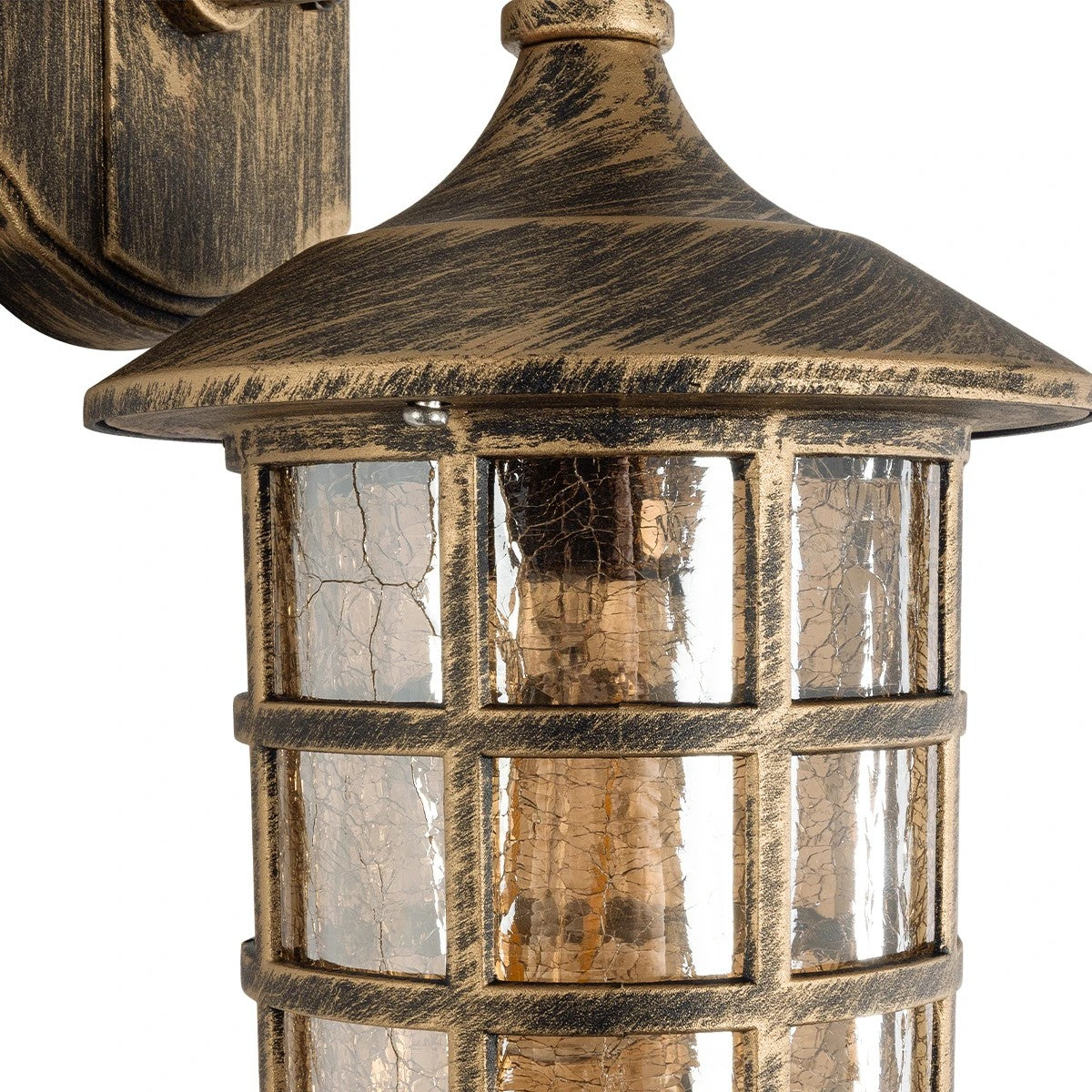 GloboStar® PHAROS 01228 Vintage Επιτοίχιο Φωτιστικό Απλίκα Μονόφωτο 1 x E27 IP20 Mπρούτζινο Μέταλλο με Μελί Γυαλί - Μ17 x Π19 x Υ29cm - ledmania.gr